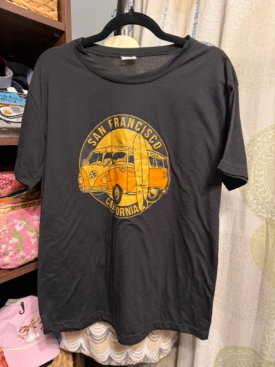 None Other - San Francisco California Graphic Tee - Black & Mustard
